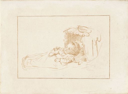 Sleeping Child in a Cradle
