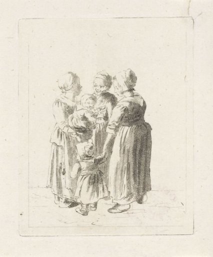 Group of Three Women and Two Children