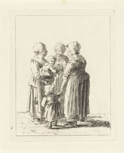 Group of Three Women and Two Children