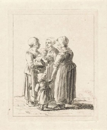 Group of Three Women and Two Children