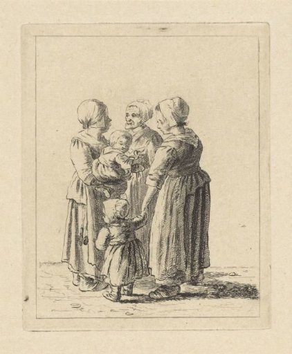 Group of Three Women and Two Children