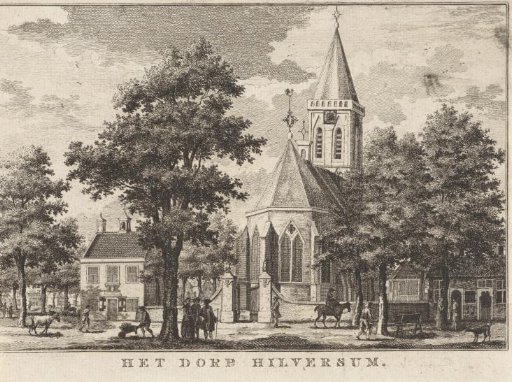 Church and Court House in Hilversum in 1762 (before the Fire of 1766)