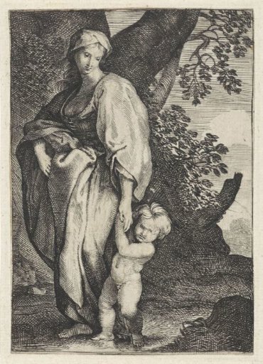 Hagar and Ishmael Walking Through the Wilderness