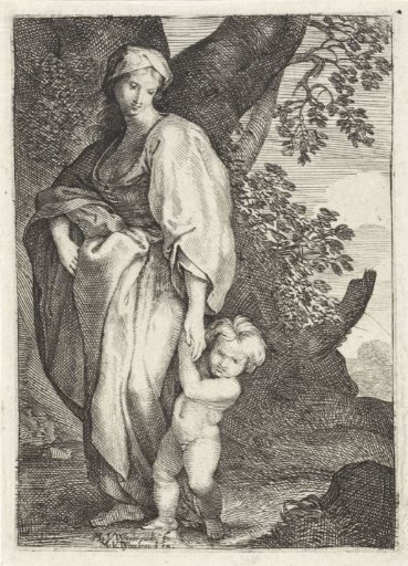 Hagar and Ishmael Walking Through the Wilderness