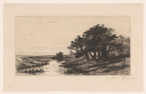 Landscape with oak trees near Wolfheze