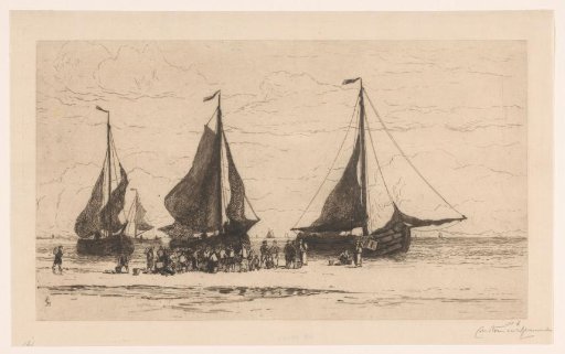 Fish selling on the beach at Zandvoort