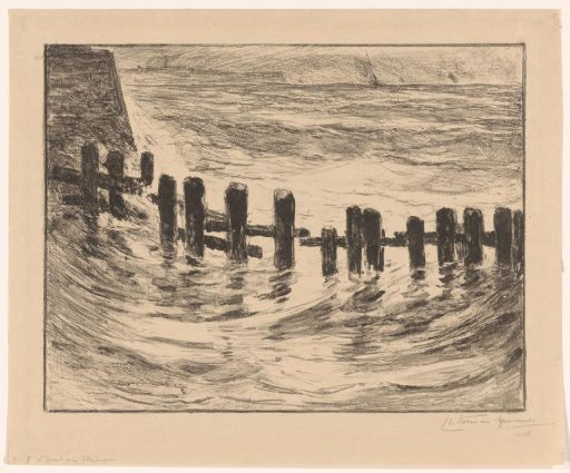 Piling in the Scheldt near Vlissingen