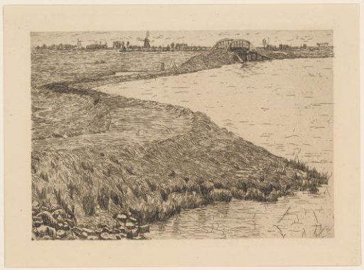 Road with bridge along the water