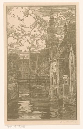 City View with Canal and Church Tower