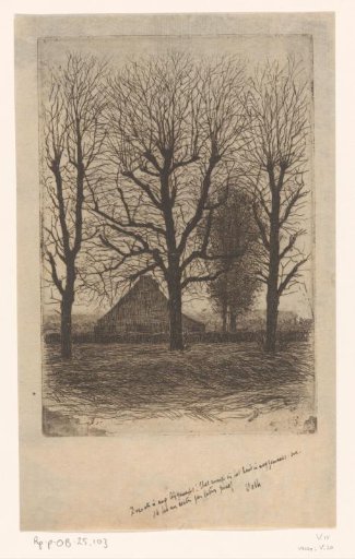 Farmhouse between tall trees, Ewijkshoeve