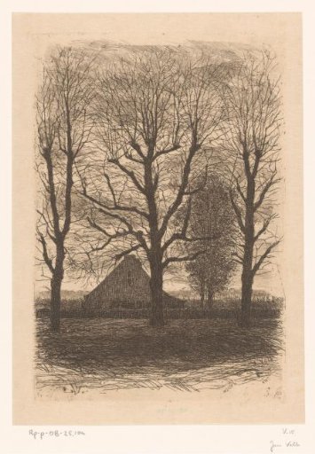 Farmhouse between tall trees, Ewijkshoeve