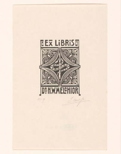 Ex libris of Hendrik Willem Melchior