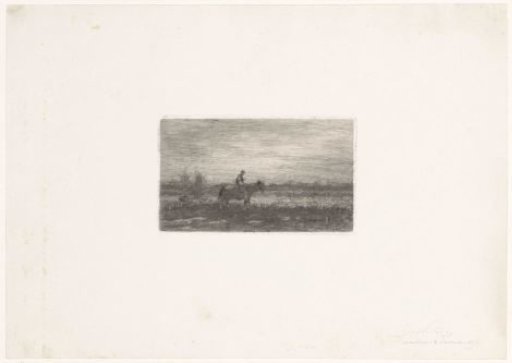 Rider in a Dutch river landscape