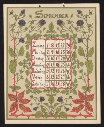 Calendar page for September 1901