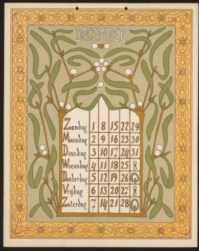 Calendar page for December 1901