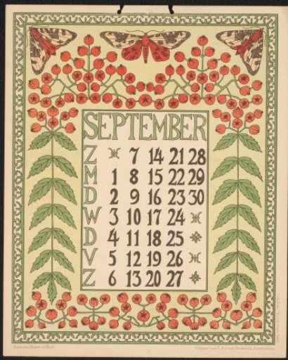 Calendar Leaf for September 1902