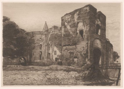 Ruins of Brederode Castle in Santpoort