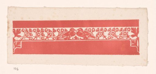 Ornamental border with doves