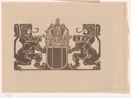 Shield with two lions