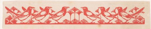 Ornamental border with magpies