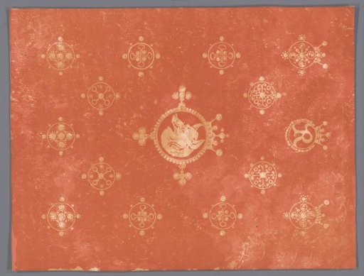 Half of cover and endpaper for: Stijn Streuvels, Reynard the Fox, 1910
