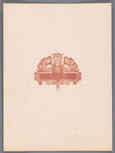 Vignette with two apes and a skull