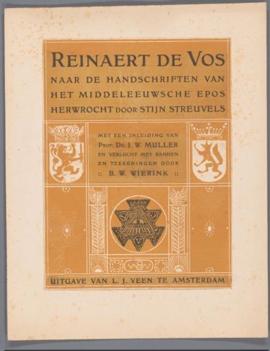 Design for title page for: Stijn Streuvels, Reynard the Fox, 1910