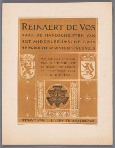 Design for title page for: Stijn Streuvels, Reynard the Fox, 1910