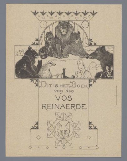 Design for title page for: Stijn Streuvels, Reynard the Fox, 1910