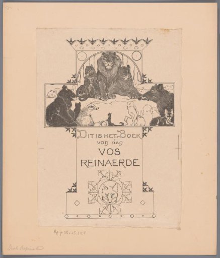 Design for title page for: Stijn Streuvels, Reynard the Fox, 1910