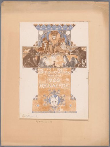 Design for title page for: Stijn Streuvels, Reynard the Fox, 1910