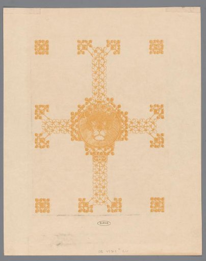 Ornamentation and a crowned lion (Nobel)
