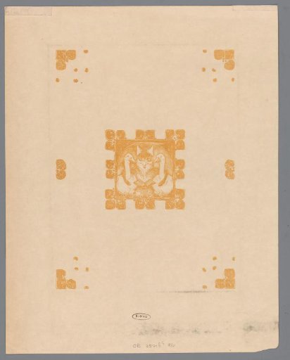 Ornamentation and a fox (Reynard) with two geese