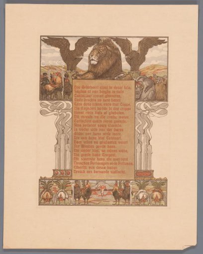 Extinguished candles and Lion (Nobel) flanked by eagles