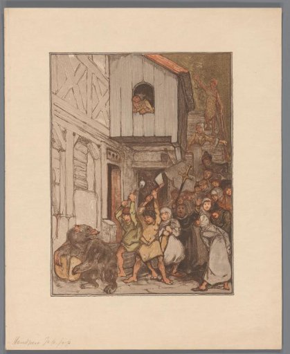 Bear (Bruin) attacked by a crowd