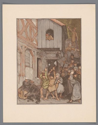 Bear (Bruin) attacked by a crowd