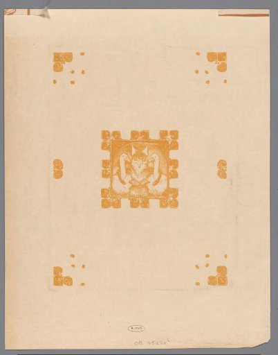Ornamentation and a fox (Reynard) with two geese