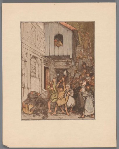 Bear (Bruin) attacked by a crowd