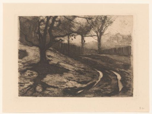 Landscape with Trees and Fence