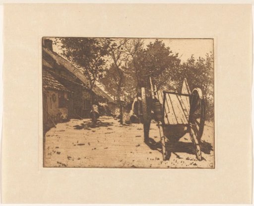 Cart on a farmyard in Brabant