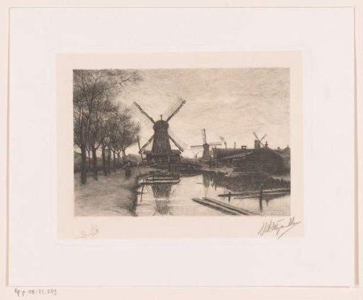 View of the Zaagmolensloot near Amsterdam