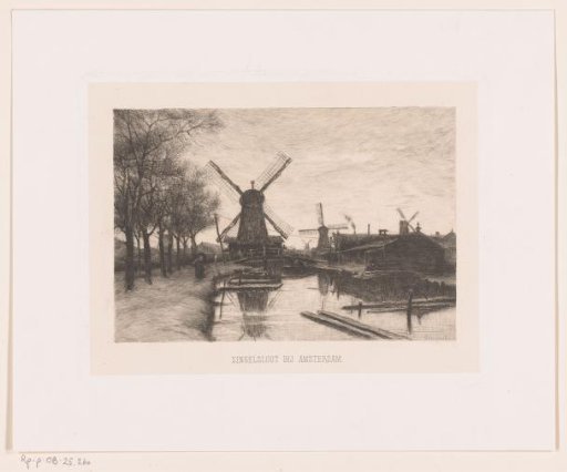 View of the Zaagmolensloot near Amsterdam