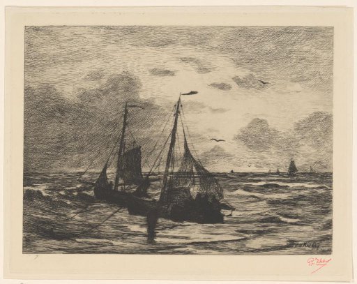 Sailing boats at sea