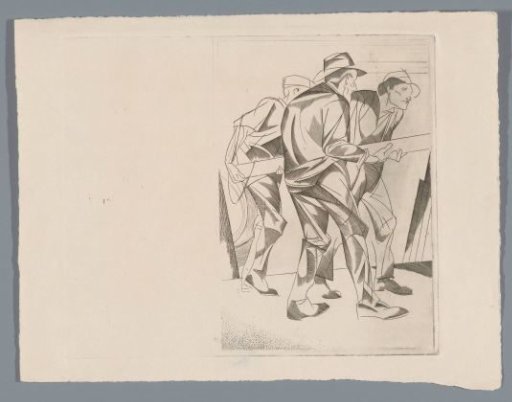 Three Workers Carrying a Beam