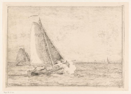 Sailing boats on open water