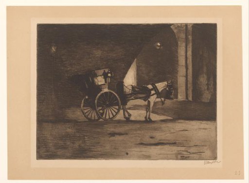 Carriage under Waterloo Bridge in London