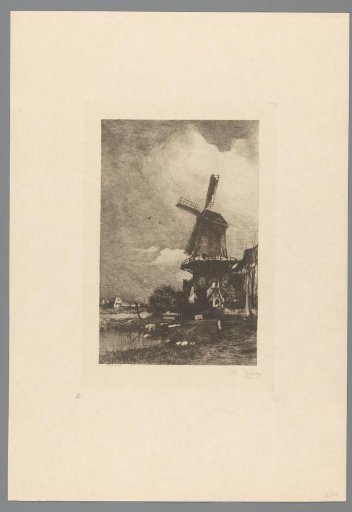 Mill and washing woman