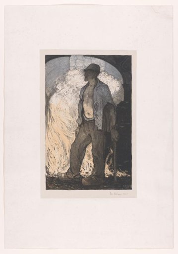 Worker by a Fire