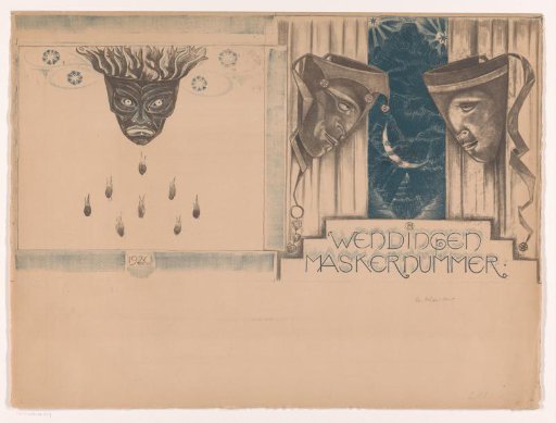 Cover design for: Wendingen, Mask Issue, 1920