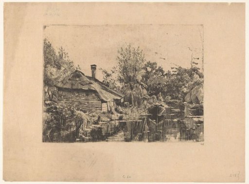House by a Pond with Two Boats in Giethoorn